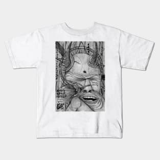 Abstract Uncoloured Devil Kids T-Shirt